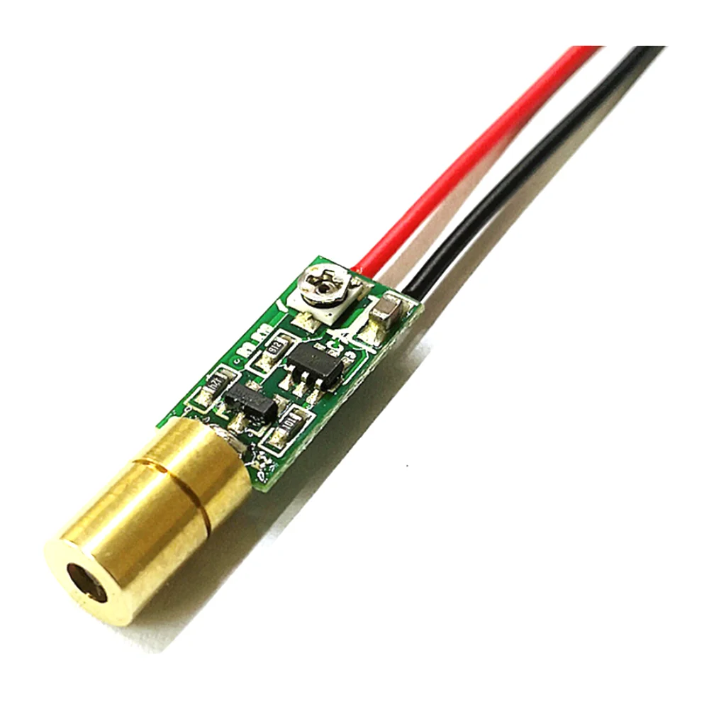 6*10mm Mini Brass 515nm 520nm 5mW Green Laser Dot Module DC3V Driver Out