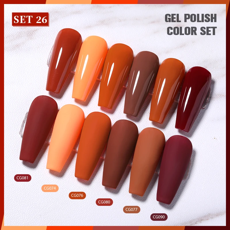 Jelly 3/6Pcs BORN PRETTY ddmysmile Color Gel Nail Polish Set All For Manicure Soak Off UV Gel LED Semi Permanent Varnish Base Top Coat Kit Smile
