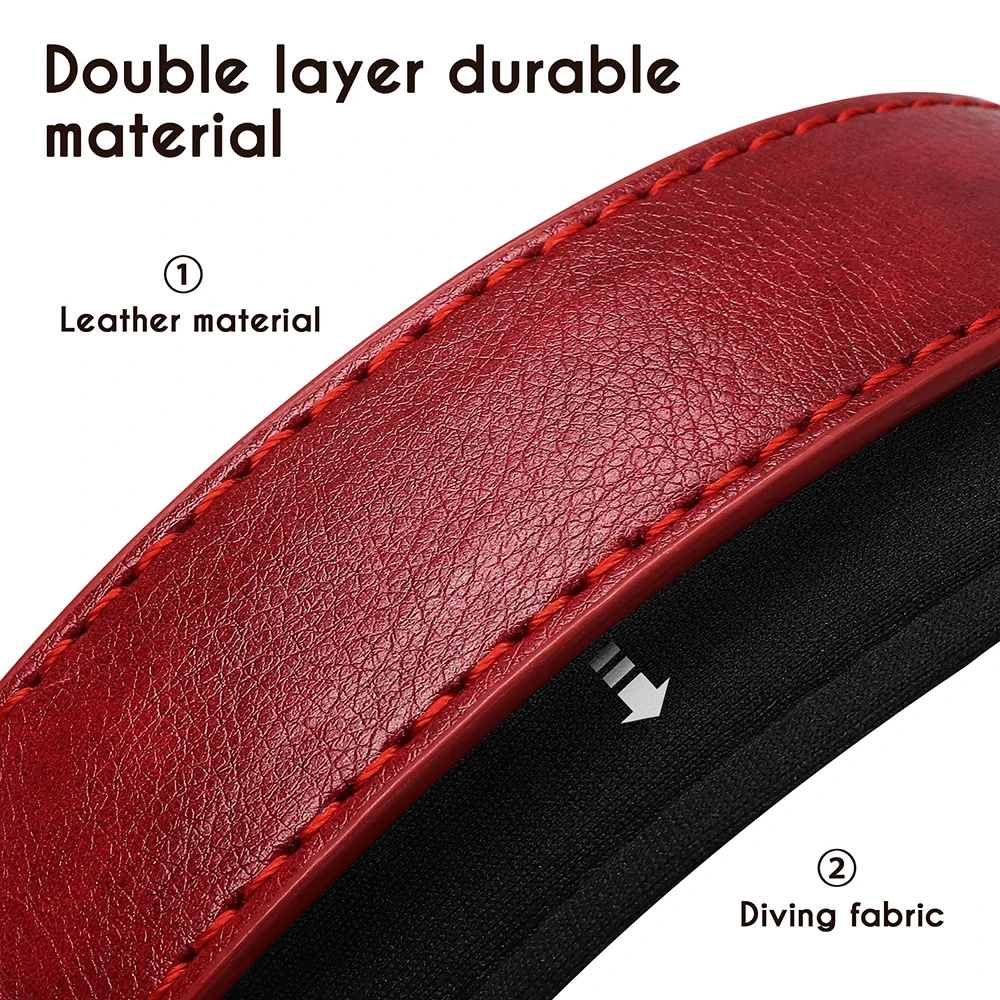 Custom Leather Dog Collar Soft Padded Dog Collars Personalized Pet ID Necklace Free Engraved Name Paw For Small Medium Dogs Pug