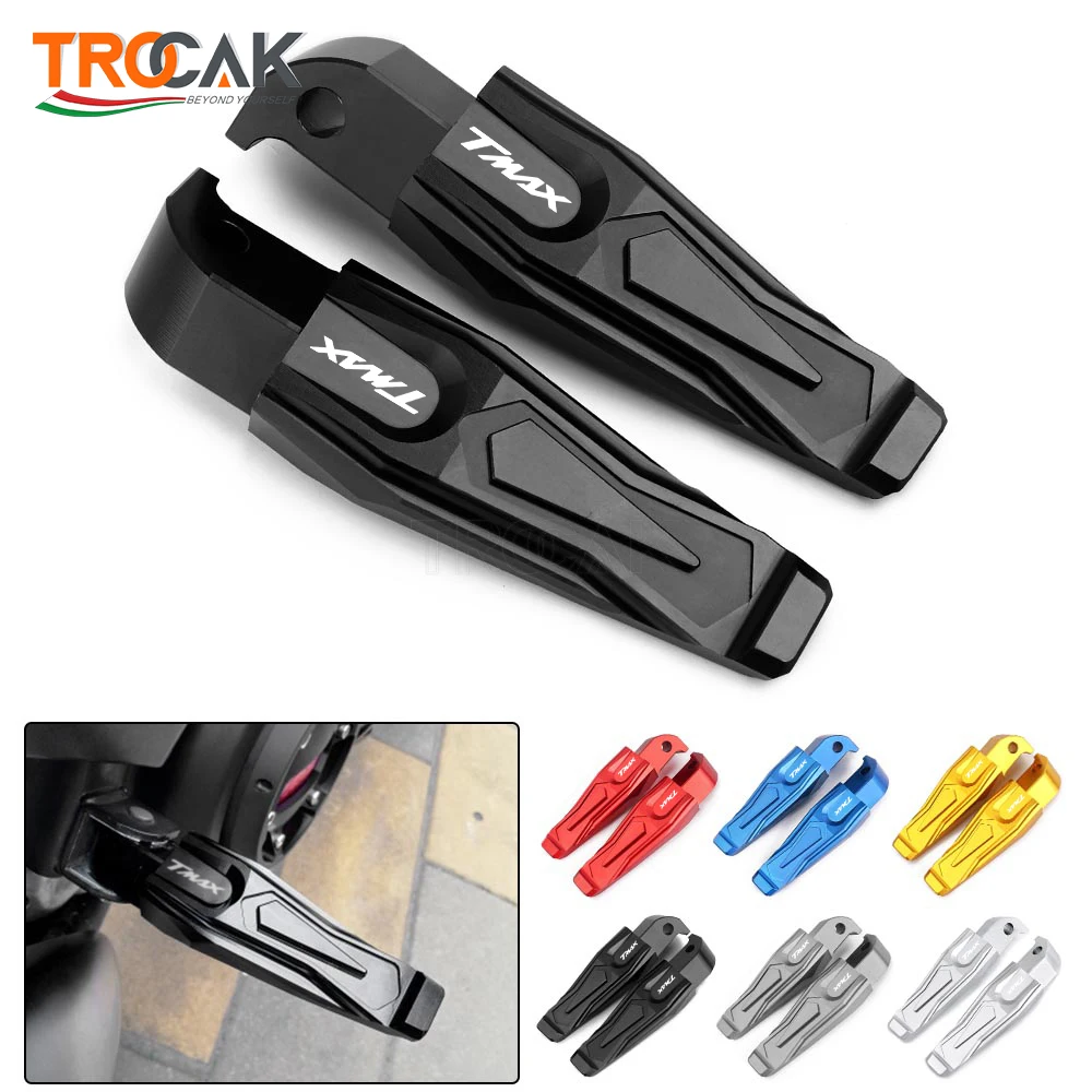 HOT For YAMAHA TMAX 530 TMAX 500 T-MAX 530 500 TMAX-530 SX DX Motorcycle CNC Aluminum Rear Passanger Foot Peg Footrests