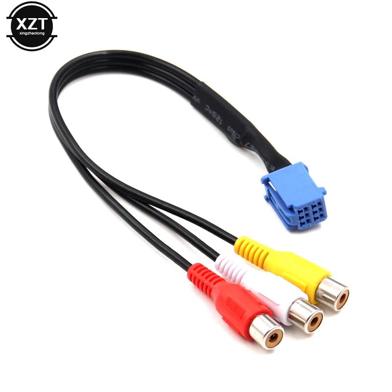 new New 1pcs Car RCA Adapter VTR Cable For Toyota 6 Pin Blue AV 2025 Port connector for NSZT-W62G NSCT-D62D(N161)