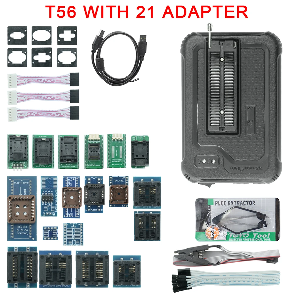 100% XGecu T56 Programmer 56 Pin Drivers ISP Support 37100+ ICs for PIC/NAND Flash/EMMC TSOP48 / TSOP56/ BGA 48/63/64/153/169