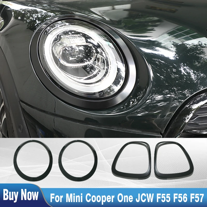For Mini Cooper One JCW F55 F56 F57 Car Headlight Head Tail Rear Lamps Rim Light Trim Ring Covers Auto-Styling Accessories