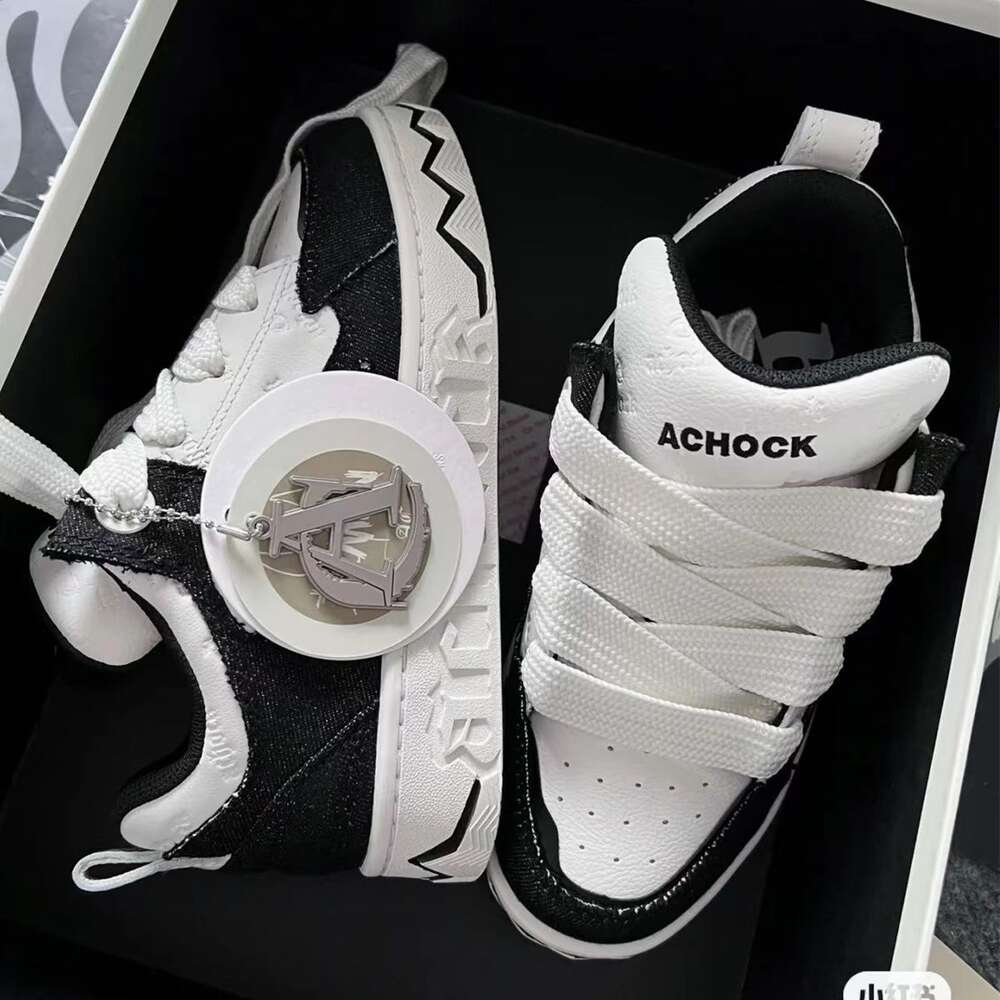 Ddmysports Spring New Thick Soled All Match Casual Sneakers Female National Trend Niche Denim Blue Couple Bread Shoes Male OUTDOOR