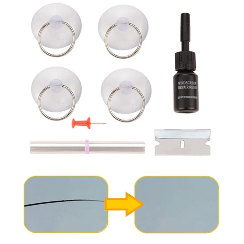 Car Windshield Repair Kit Glass Windscreen Restore Repairing Tools Set Big Chip Crack Repairing Car Auto Kit Car Repair Tool Set