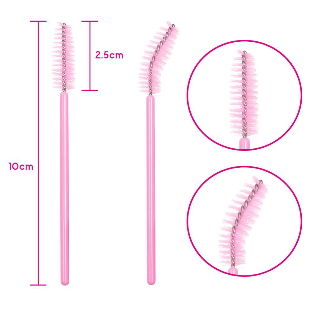 Disposable Brush 50/100Pcs Eyelash Mascara Wands Colorful Plastic Applicator Professional Makeup Eye Brushes Eyelashes Extension smile