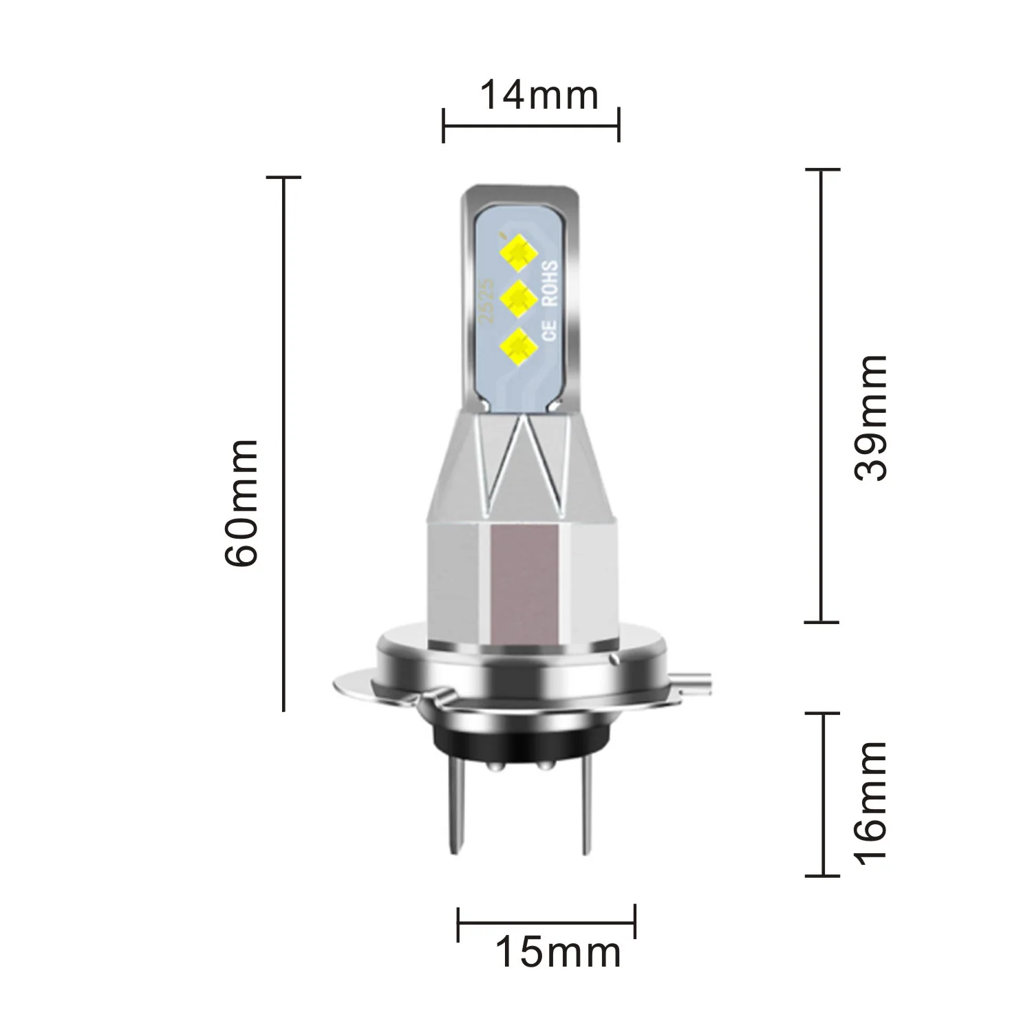 Mini Headlight 2Pcs LED H1 LED Bulb 80W For Car Head Lamp No Fan 2525 CSP LED White Super Bright Auto Fog Light Bulb smile