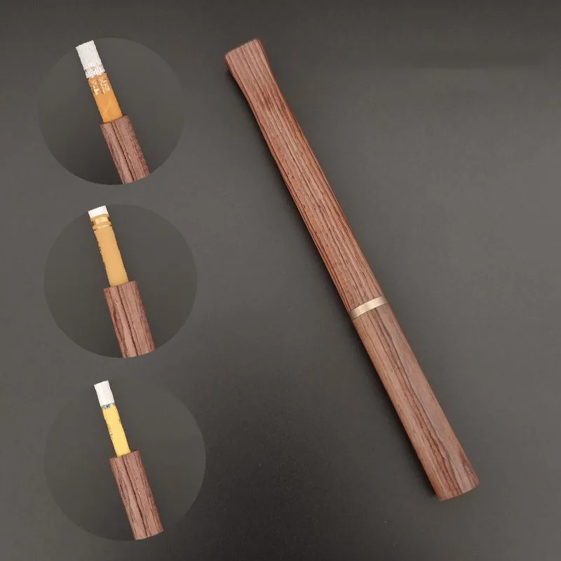 New Cigarette Smoking Pipe Wood Pipe for Coarse, Medium and Fine Three-purpose Cigarette Holder Best Straight Cigarette Pipe