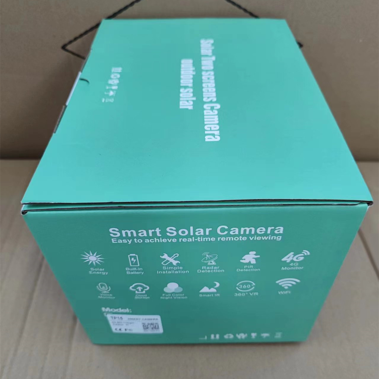 By sea shipping Two Screen with Solar Wall Lights Panel WiFi Outdoor Waterproof Camera Rechargeable Power 1080P Night Vision PIR Cloud Security Cam