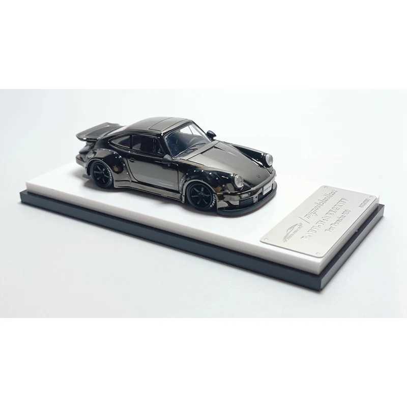 Cars Diecast Model Cars PreSale MC 1 64 RWB 930 Whale Wing Chromium Gray Die Cast Diode Automotive Model Set Micro Toys d240527