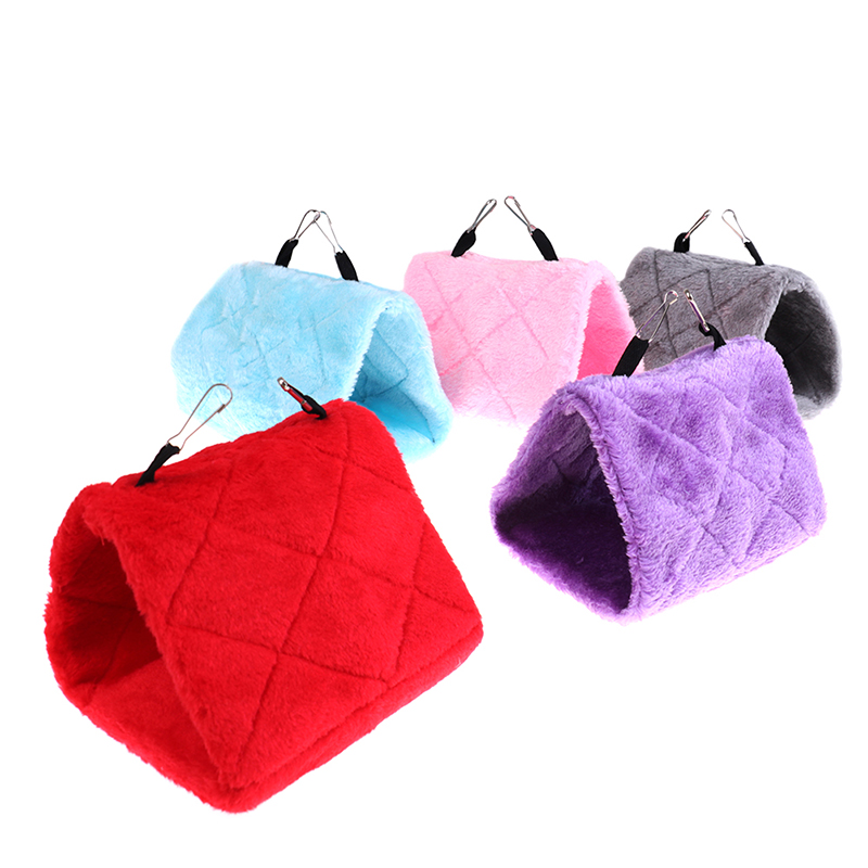 New Pet Birds Parrot Soft Warm new Plush Snle Hanging Cave Swing 2025 Toy Cage Hammock Bird Bed Decor Little Sun Veet Nest
