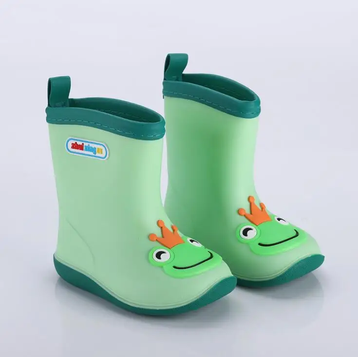 Rain Boots New 2020 Kids Girl Cute 3D Dinosaur Children's Boys Boots Plush Warm Ankle PVC Waterproof Baby Water Shoes Rainboots smile