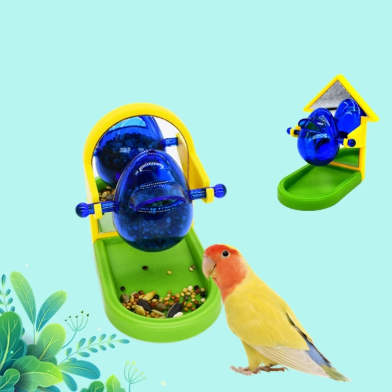 Feeder Food Pet Bird Parrot Feeding Eating Foraging Ball Feeding Chew Funny Interactive Toy 87HA smile