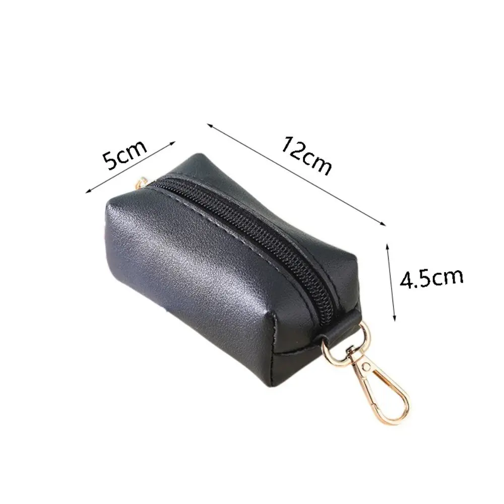 PU Leather Dog 2025 Poop Bag Dispenser with Metal Clip Pet Garbage Bag Dispenser new Waste Bags Storage Pouch For Leash and Belt