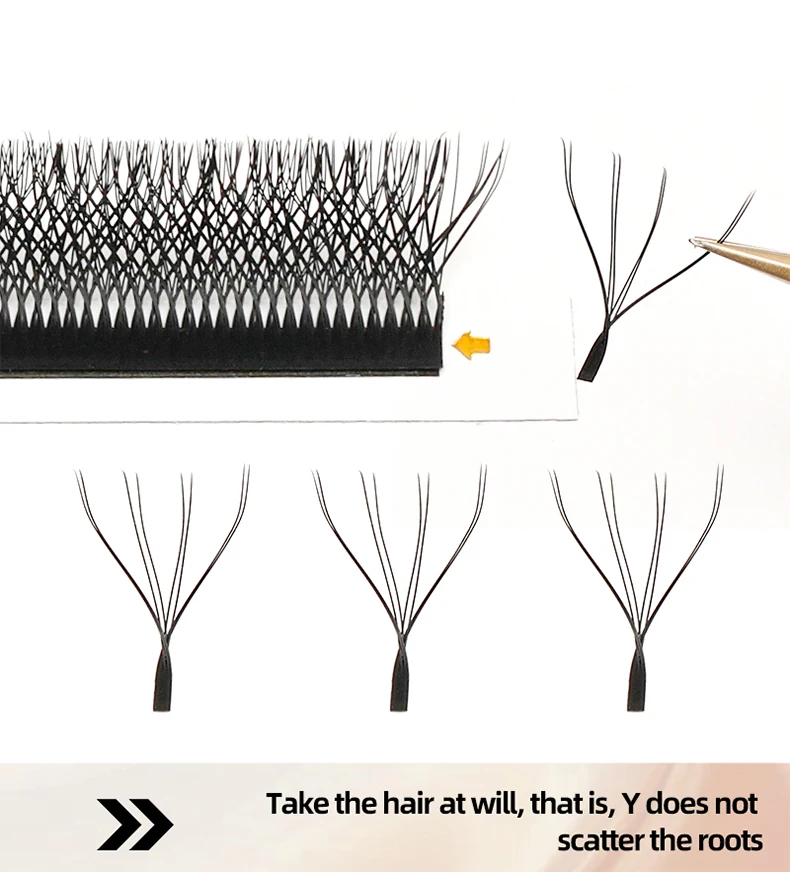 W Shaped new Bloom 2D 3D 4D 5D 6D Automatic Flowering Premade Fans Eyelashes Extensions Natural Soft Light yy 2025 Individual Lash