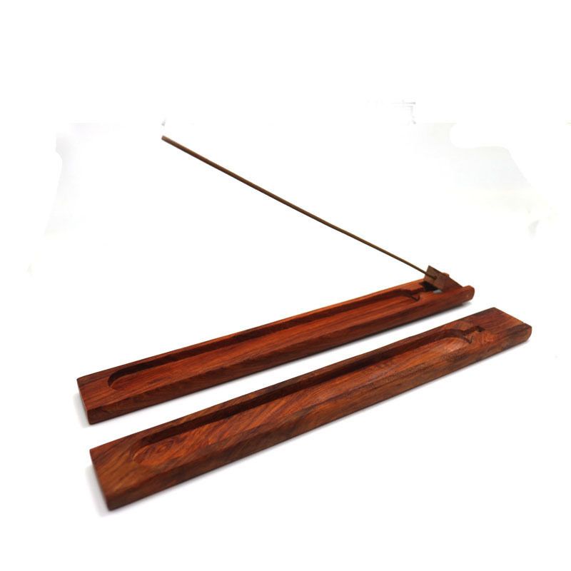 Wooden Incense Stick Holder Fragrance Lamps Ash Catcher Rosewood Tray Burner Holders Home Decoration Censer Tools