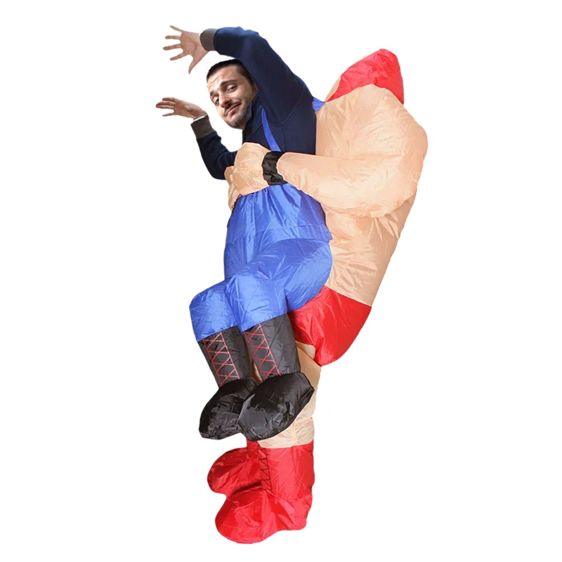Adult Wrestlers Inflatable Costume For Helloween Funny Carnival Cosplay Costume For Men Women Friends Birthday Gifts