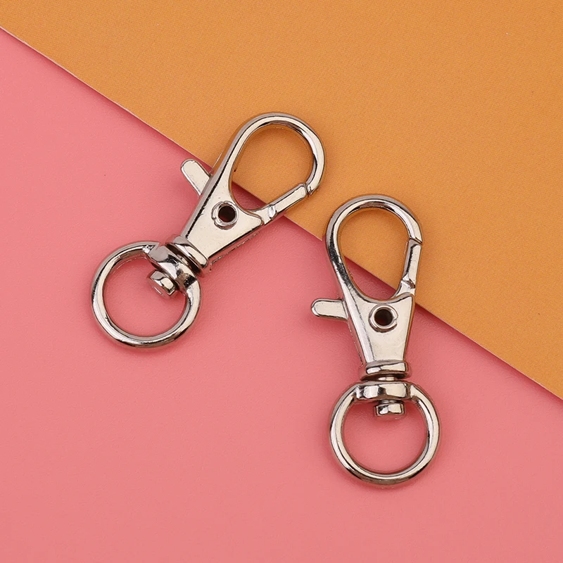 KRABALL 30pcs Silver Hanging Rope Snap Hook Rotary Lobster Clasp Set Belt Key Chain Sliding Dog Buckle For Leather Strap Chain