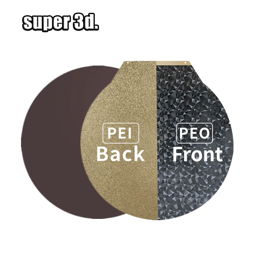 309/270/220/265/240mm PEO PET Plate For Flsun V400 SR Magnetic Steel Sheet PEI For 2025 new Rostock Delta Kossel 3D Printer Bed PEO Plate