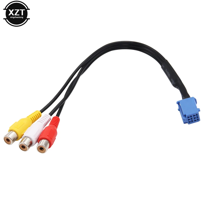new New 1pcs Car RCA Adapter VTR Cable For Toyota 6 Pin Blue AV 2025 Port connector for NSZT-W62G NSCT-D62D(N161)