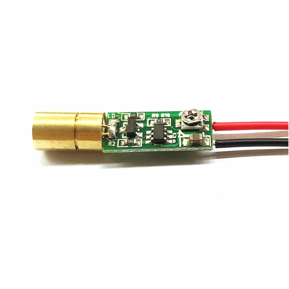 6*10mm Mini Brass 515nm 520nm 5mW Green Laser Dot Module DC3V Driver Out