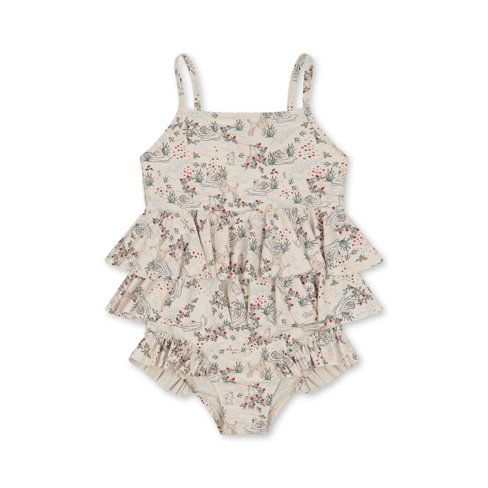 Clothing Sets Summer Baby Girl KS Swimsuits Kids Floral Swimwear Sets Holiday Outwear Toddler Girl Print Swim Bikini Shorts Cap 230830