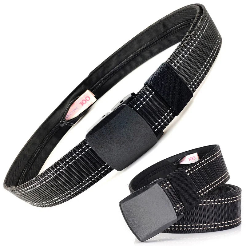 Travel Riem Anti Diefstal Security Hidden ddmysmile Cash Pouch Belt Large Capacity Anti-Theft Storage Waist Money Ticket Protect Strap Smile -Theft