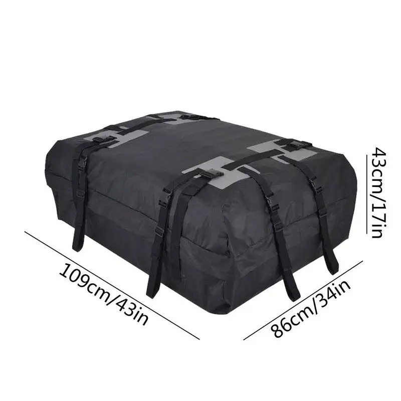 Roof Rack Cargo Carrier 15 Cubic Feet Car Cargo Roof Bag In Foldable Design Universal 600D Oxford Cloth Waterproof Luggage Bag