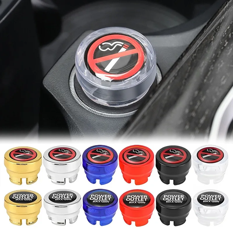 Protective Cigarette Car Lighters Plug Decorative Cover Charging Cigar Lighter Dust Plugs Covers Car Accessories smile
