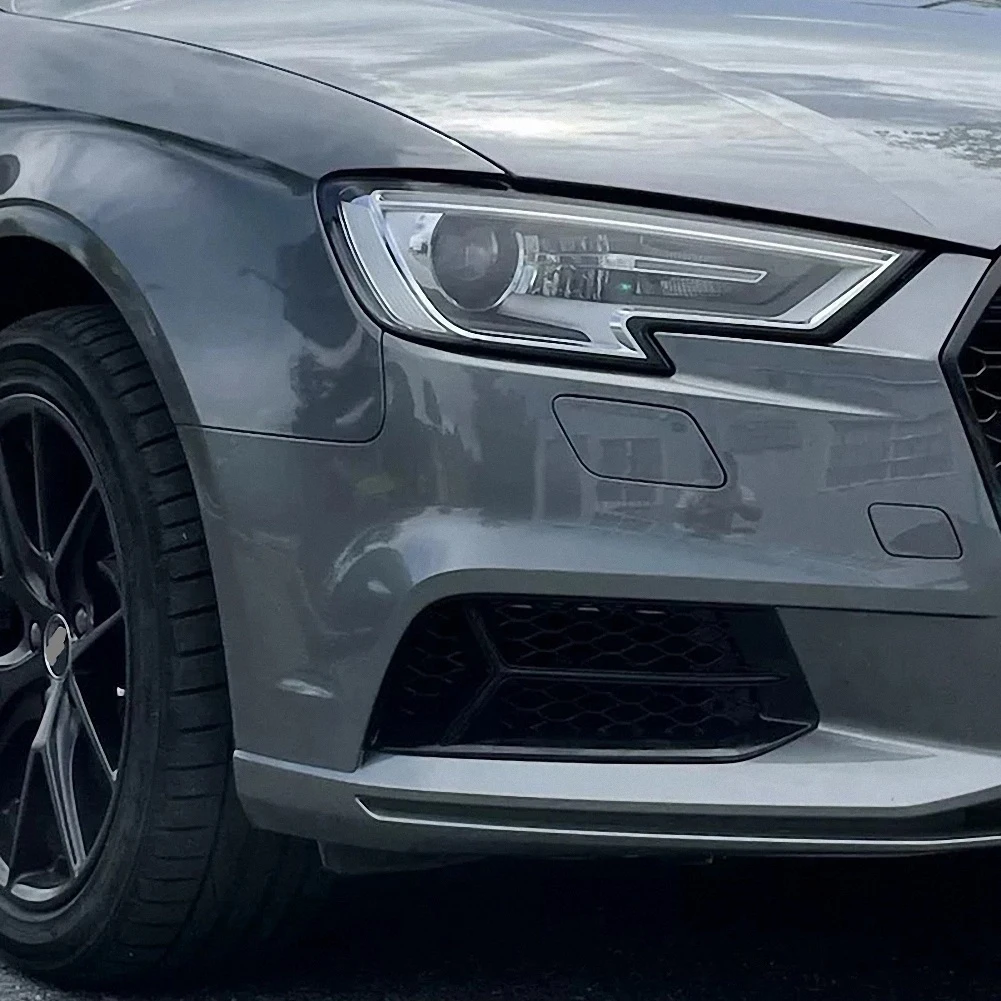 Car Front Bumper Side Fog Light Grilles Grill Mesh Honeycomb Hex Left Right For Audi A3 2017 2018 2019 2020 Fog Light Frame