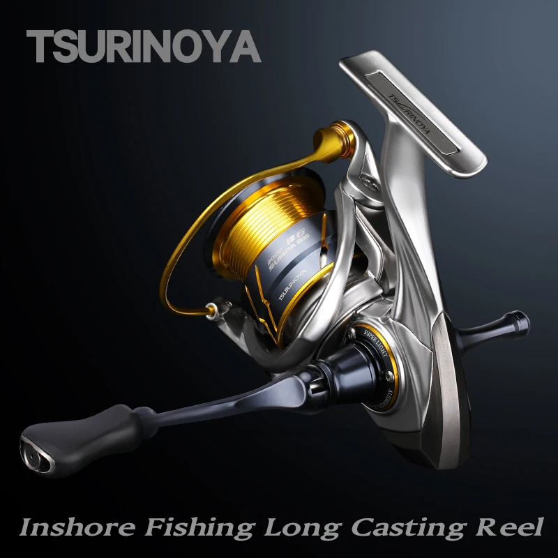 Long TSURINOYA Inshore Casting Spinning Fishing Reel SURPASS 2000 2500 Ultra light High Strength 9kg Drag 6.2:1 Saltwater Wheel smile