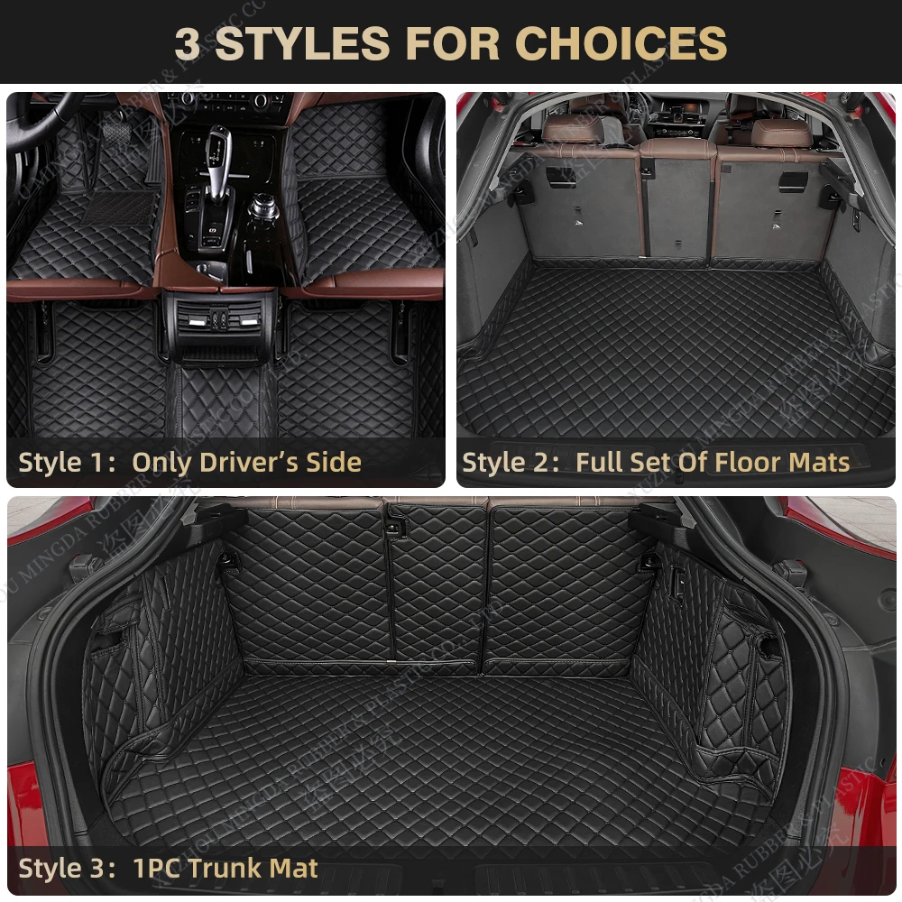 Car Floor Mats For Volkswagen VW TIGUAN 2017 2018 2019 2020 2021 2022 Car Trunk Mat Foot Pads Carpet Cover Interior Accessories