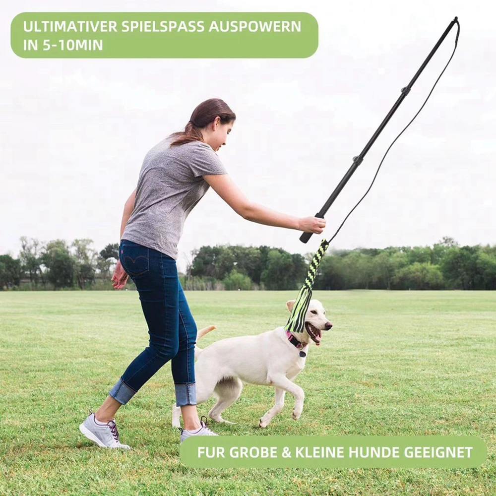 Dog Teeth Grinding Toy Bite-resistant Durable with Plush Refill Dog Toy Retractable Pole Dog Chew 2025 new Toy Interactive Pet Toys