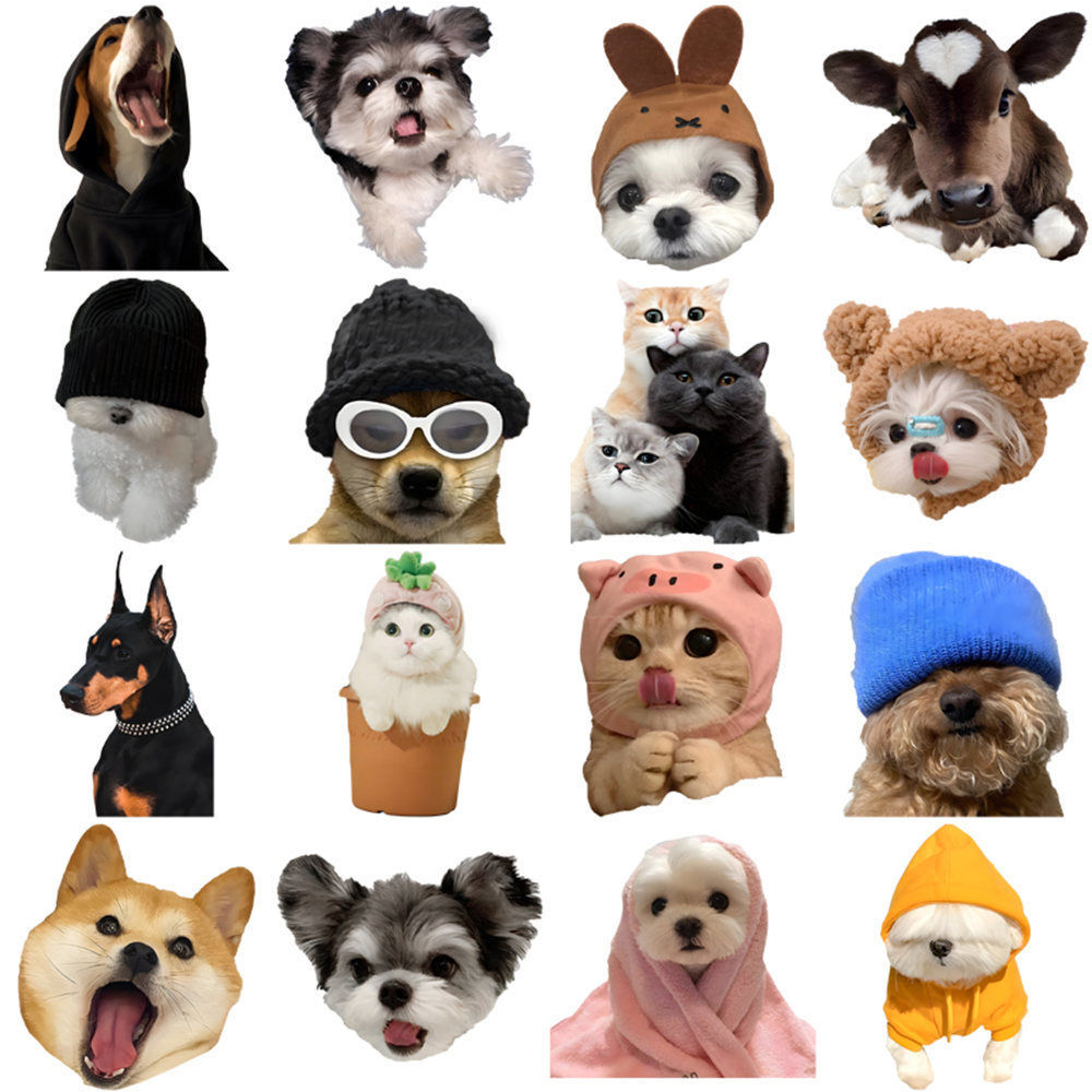 10/30/50pcs Cute Funny Cartoon Cat MEME Graffiti Stickers Anime Decals Skateboard Motorcycle Laptop Phone Car Waterproof Sticker smile