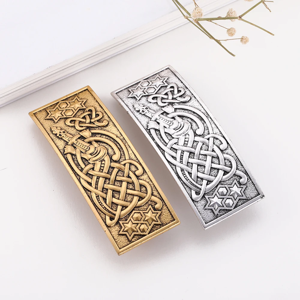 Vintage Celtics Dawapara Hairpin Knot Good Luck Amulet Witch Jewelry Hair Accessories Barrettes for Women Girls smile