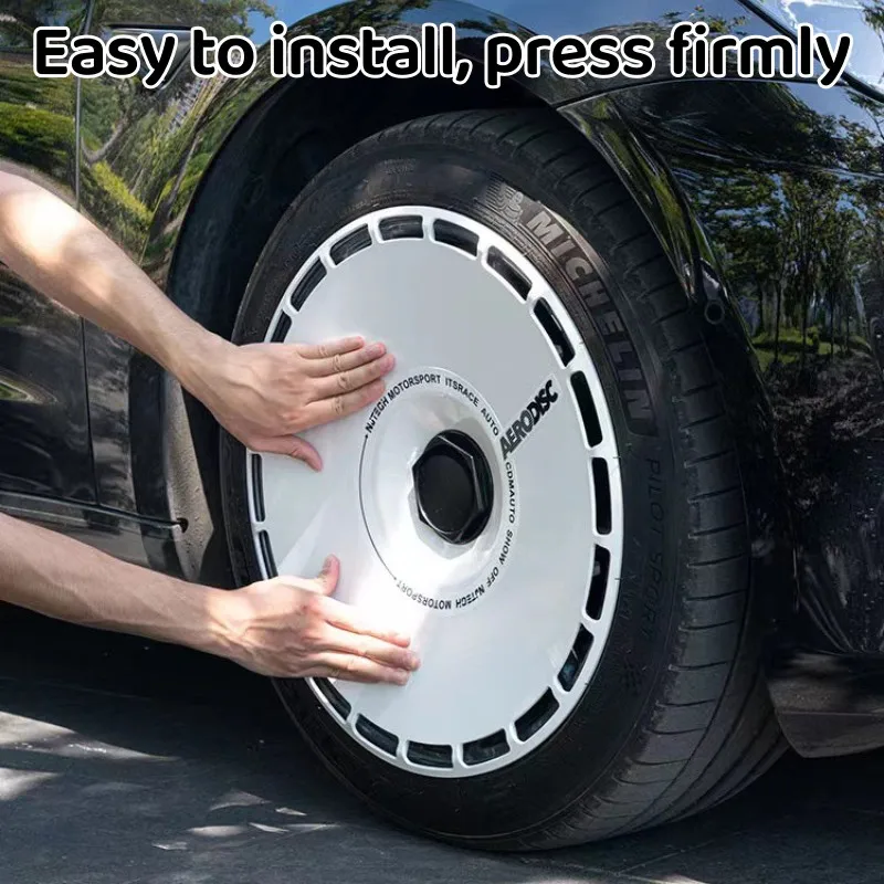 18 Inch Hub 4PCS Cap Hight Performance Replacement Wheel Hubcap For Tesla Model 3 2020-2023 Wheel Cap Full Rim Cover Accessories smile