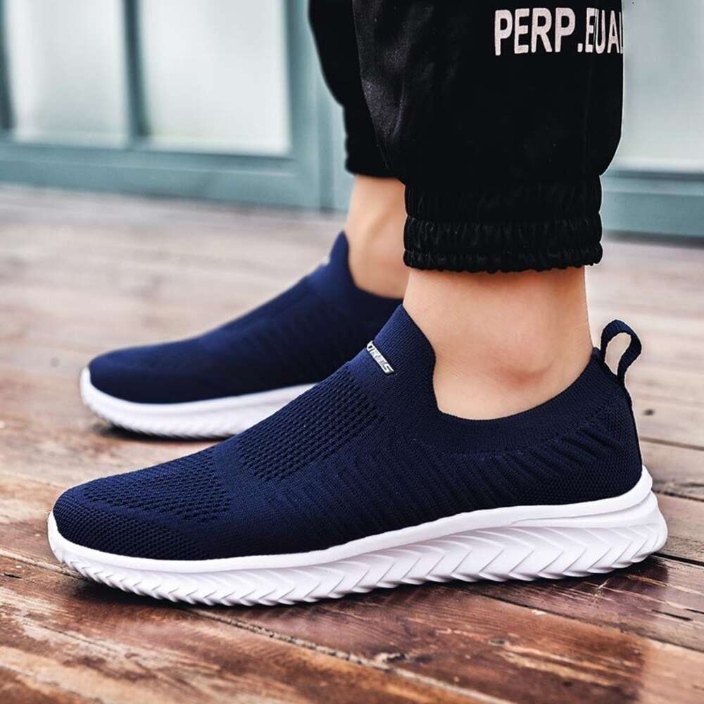 Large Size Summer Without Lacing Men Sneakers Socks Men's Sport Shoes Mens Running Sports Army Green Snickers