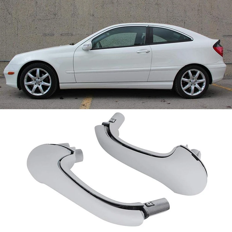 Benz W203 Mercedes for C-Class C230 C240 C280 C350 C320 03-07 Front Left and Right Interior Door Pull Handles Gray smile