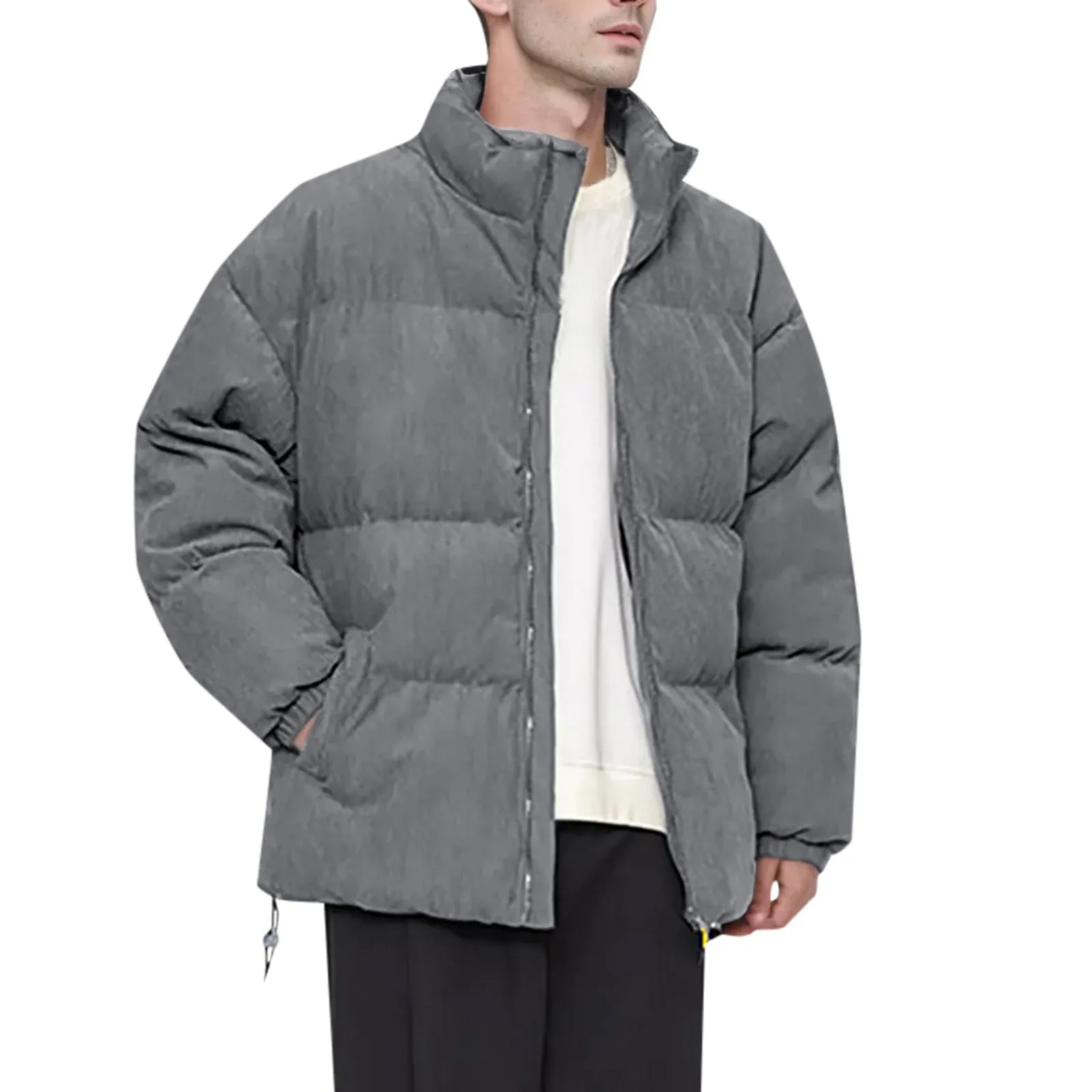 Parkas Coat Haruku Men Winter Jacket 2023 Mens Streetwear Hip Hop Parka Korean Oversize Black Clothes Puffer Jackets Coat smile