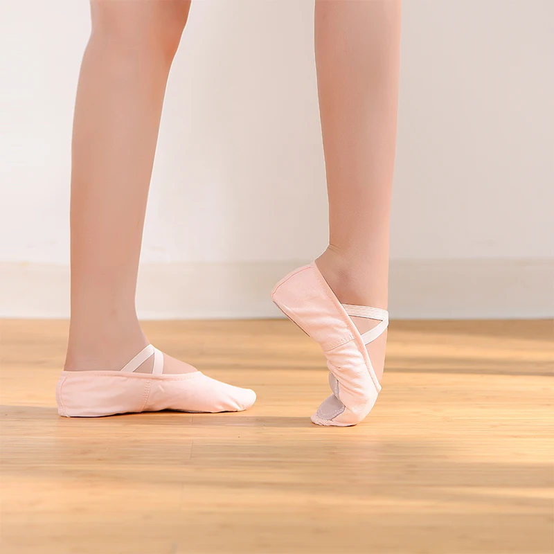 Girls Ballet Shoes For Woman Kids Ballet Slippers Women Ballet Flats Children Practise Dance Shoe Soft Sole Canvas Training Shoe