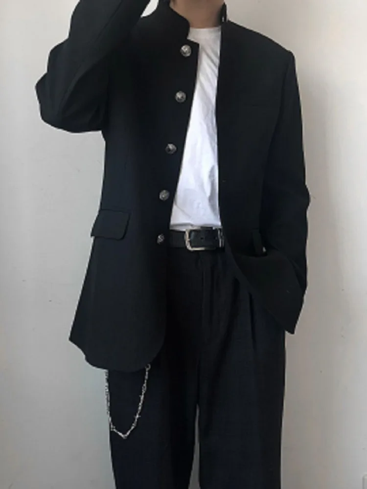 Japan Style School Uniform Jacket Stand Collar Men Women new Tunic Suit Jacket DK Costume Black 2025 Coat With Nameplate High Version