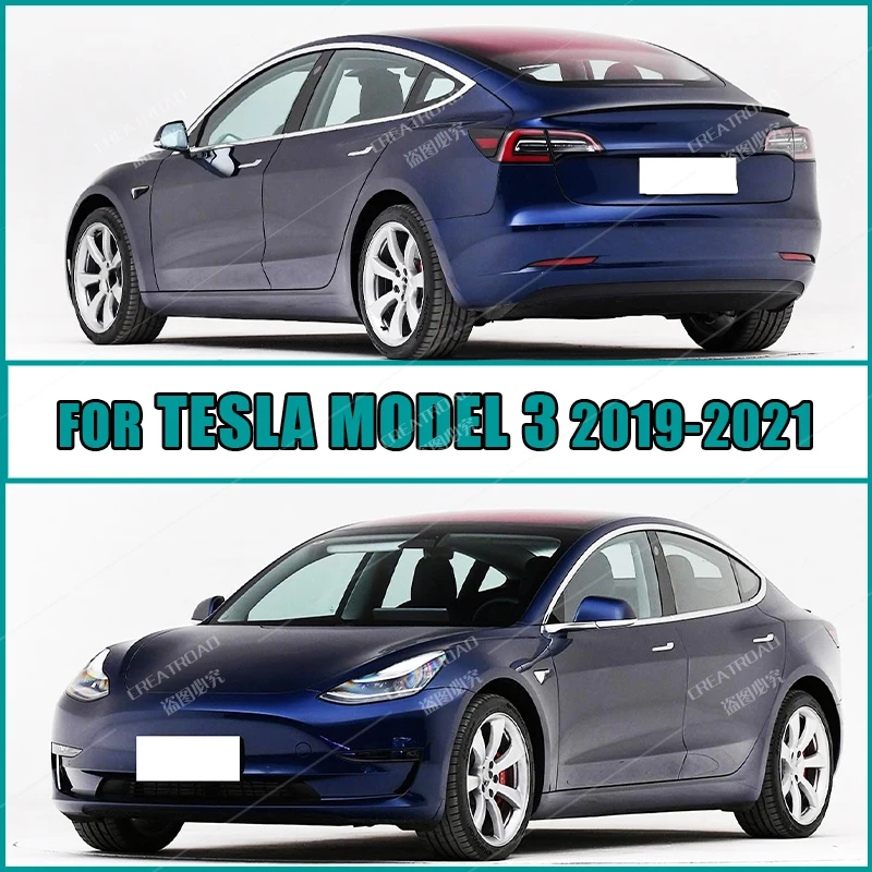 Car Trunk Mat For Tesla MODEL 3 2019-2021 2020 Cargo Liner Carpet Interior Accessories Cover