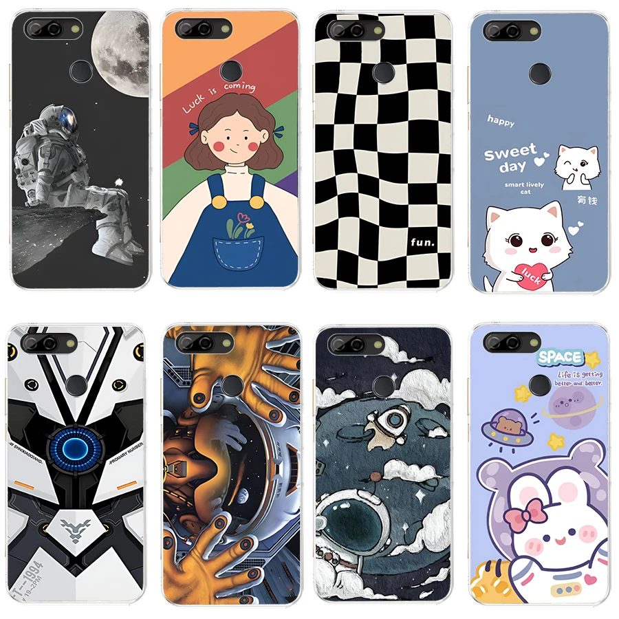 Case For Cover Silicone ZTE Blade V9 Vita V10 Vita Cases coque bumper back cover design protective soft tpu smile