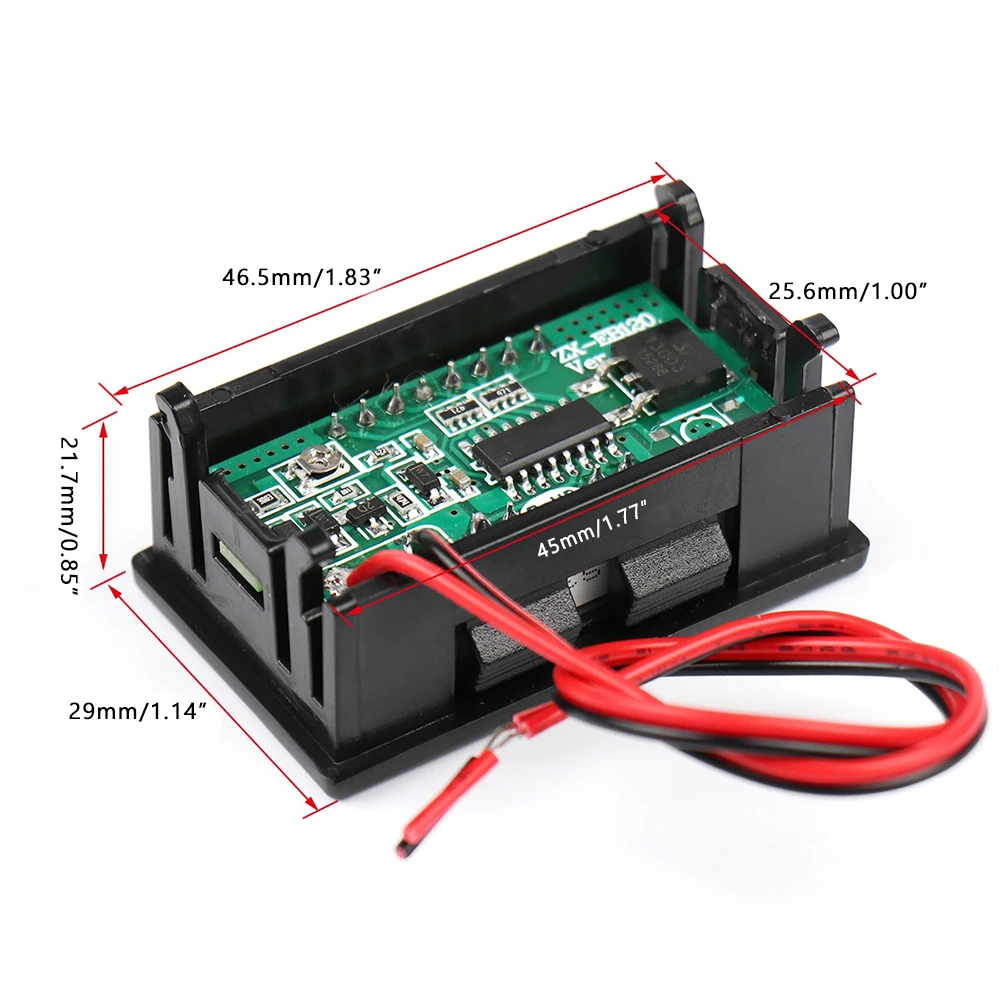 0.56" LED Digital Voltmeter Tester 12/24/36/48/60V Electric Vehicle Car Electricity Meter Test Battery Gauge Level Indicator