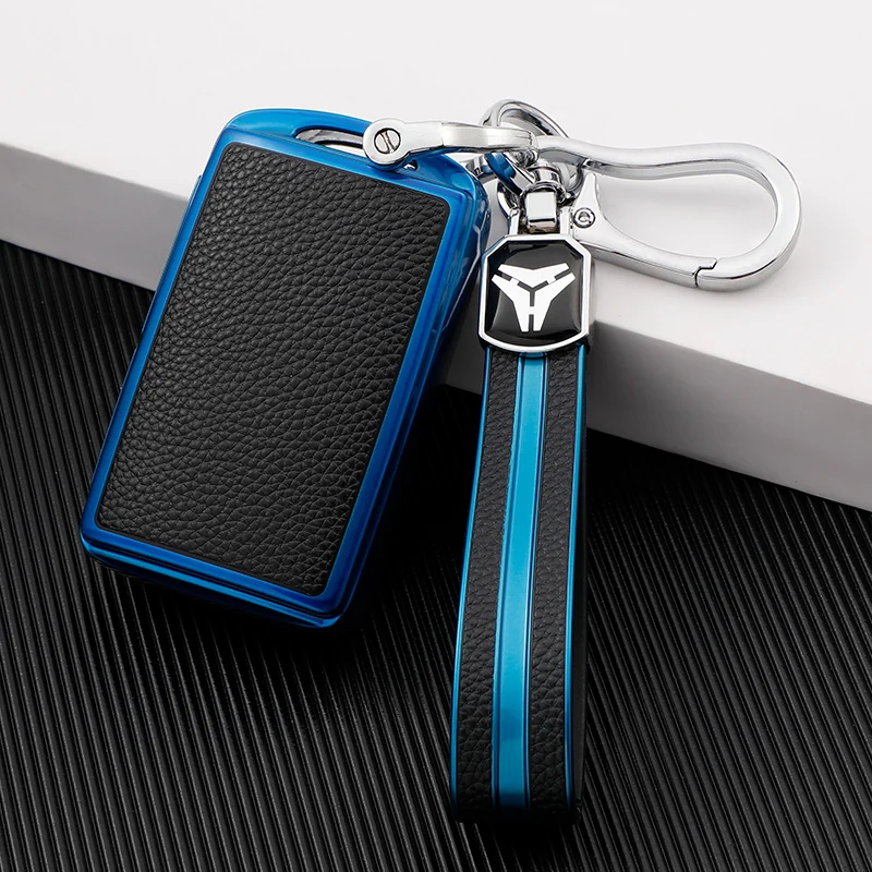 Car TPU Smart Leather Key Case Cover for Mazda 3 Alexa CX4 CX5 CX-5 CX8 CX-30 CX30 2019-2020 Holder Protector Shell Accessories smile