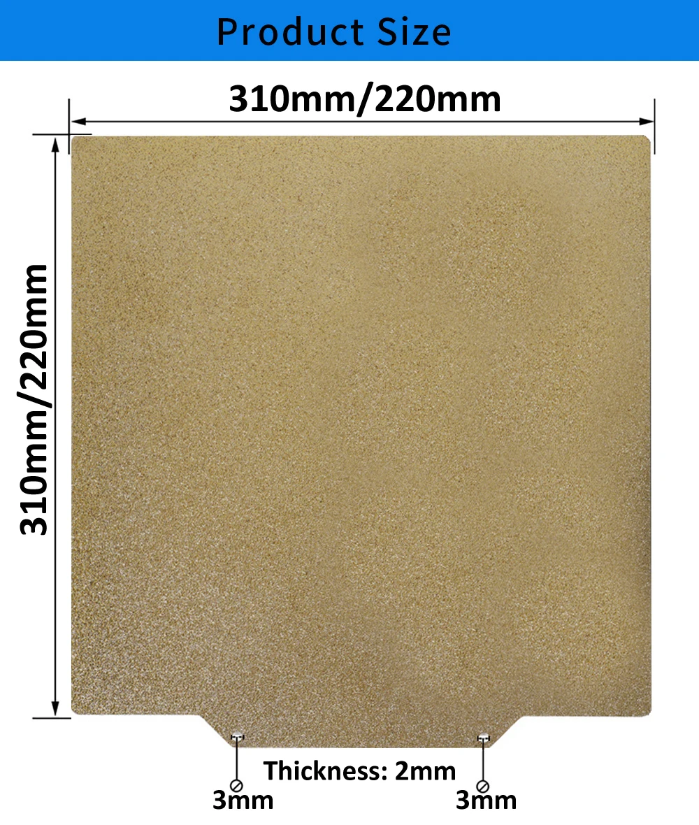 Spring PEI ZONESTAR 310mm Steel Sheet Hotbed Sticker Flexible Magnetic Easy Removal Base Applied to Z8 Z9 Z10 3D Printer Heatbed smile