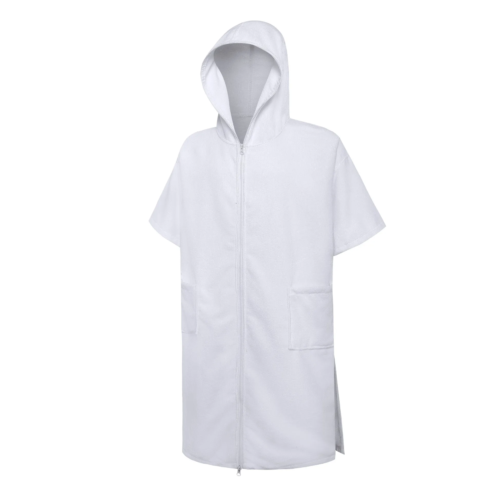 Water Fast Changing Absorbing Bath Robes Microfiber Solid Color Beach Poncho Towel Quick Drying Hooded Bath Towels ddmysmile With Zipper Smile