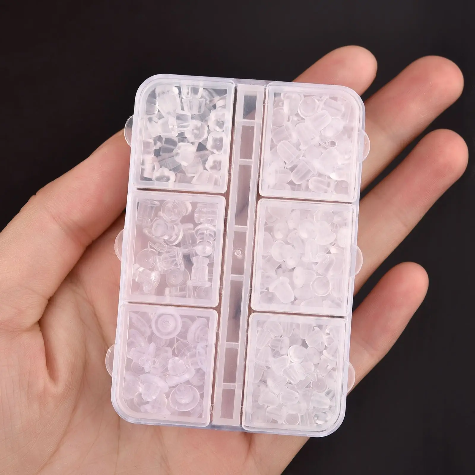 Rubber Earring Backs Silicone Round 200-1000Pcs Ear Plug Blocked Caps Earrings Back Stoppers For DIY Earrings Jewelry Making