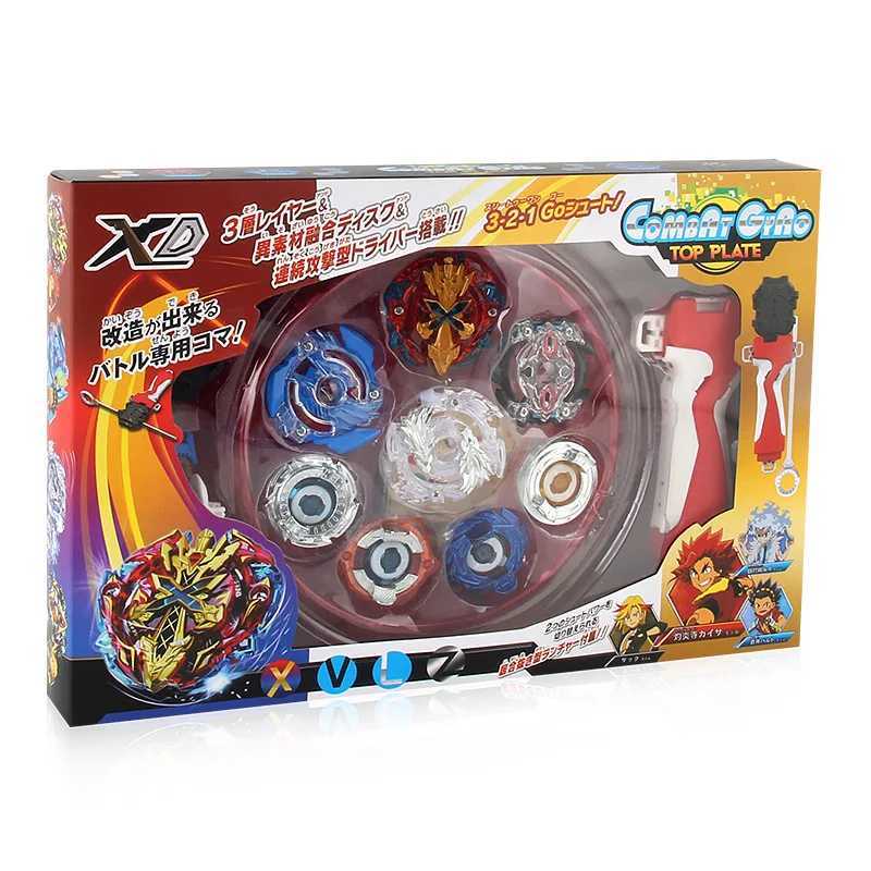 4D Beyblades Beyblade Burst XD168-1 Burst Gyro Competitive Combat Disk Combat Gyro Disk Set 4-in-1 Combination Handle Launcher