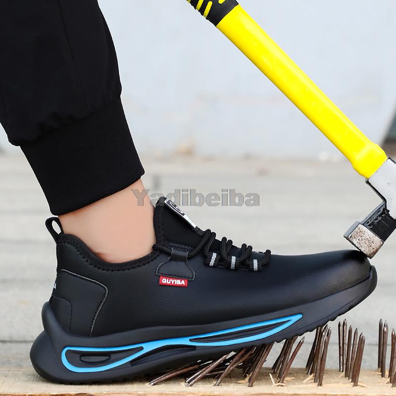 Waterproof Sneakers Steel Toe Men Indestructible Safety Work Boots Anti-puncture Industrial Shoes 86a6